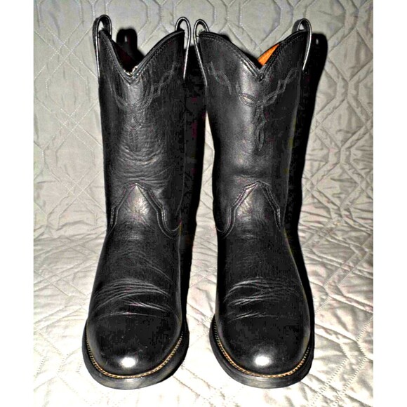 Ariat Heritage Roper Western Boots Black Leather Men\'s US Sz 9.5 EU 43 Cowboy main image 7